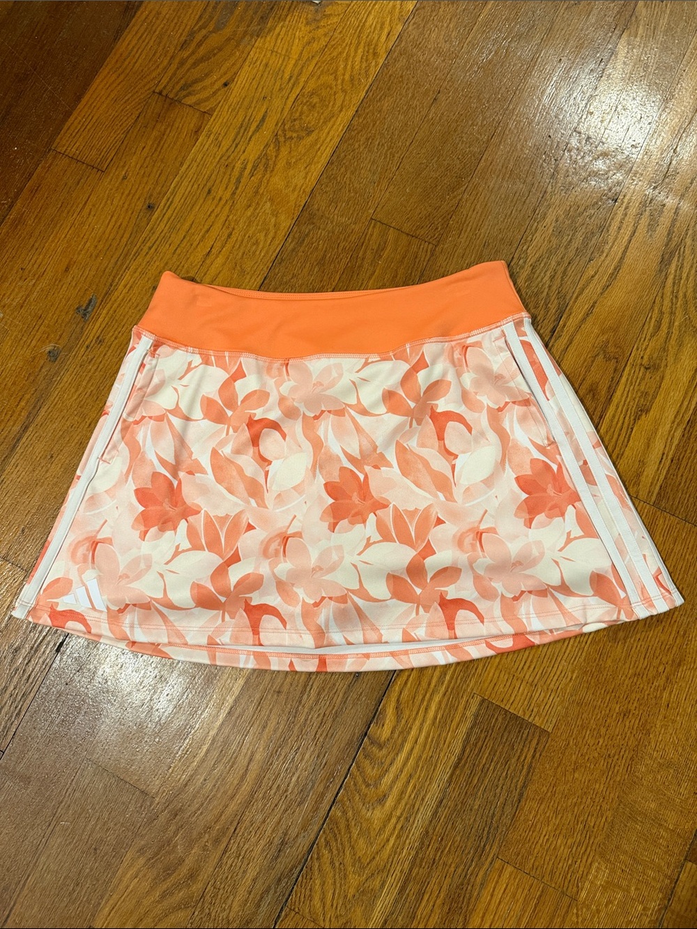 adidas Coral and White Floral Golf Skirt